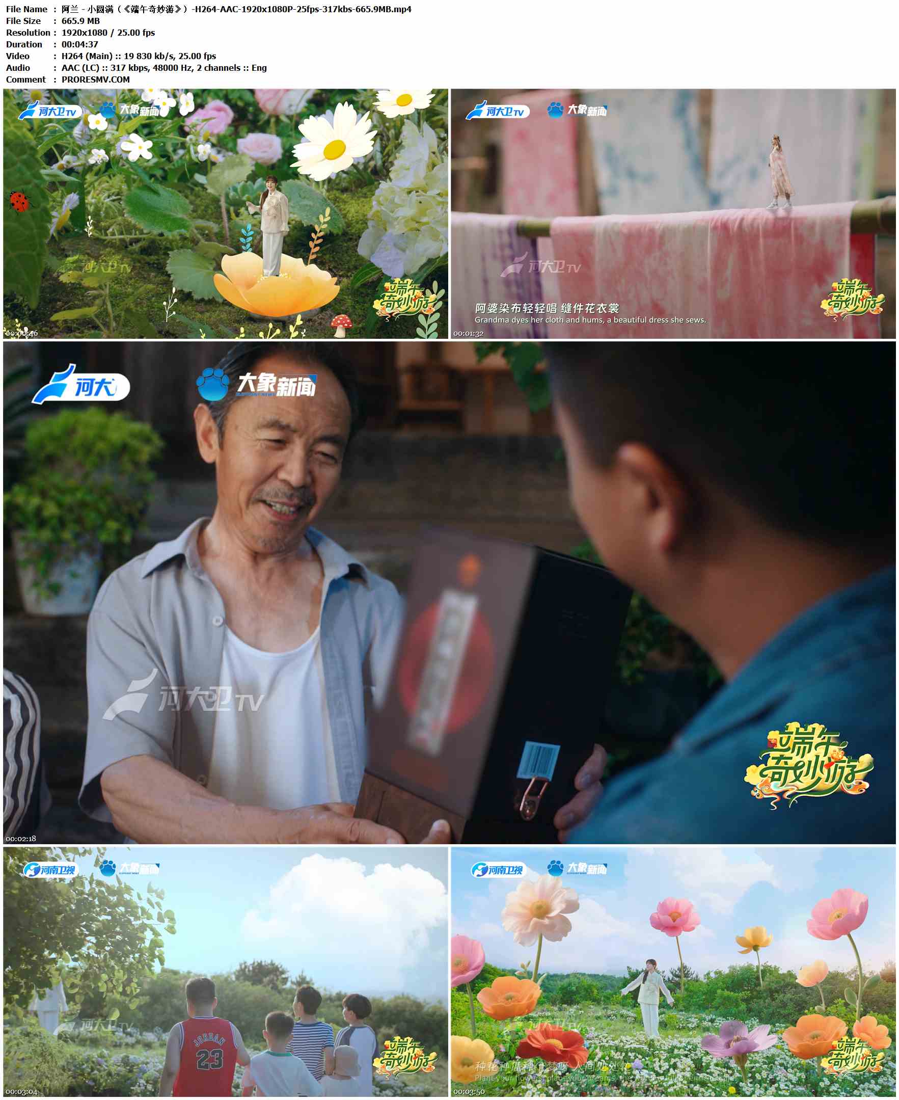 阿兰 - 小圆满（《端午奇妙游》）-H264-AAC-1920x1080P-25fps-317kbs-665.9MB官方MV_高清MV